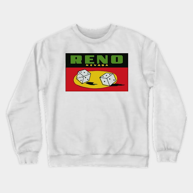 RENO NEVADA DICE Crewneck Sweatshirt by HAGEN